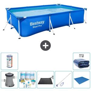 Bestway Steel Pro, piscina rettangolare - 300x201x66 cm - 8 pezzi - Modello S21568