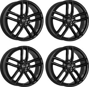 4 cerchi Dezent TR neri 6,5Jx16 5x100 per Skoda Fabia, Kamiq, Octavia, Praktik, Rapid, Roomster e Scala