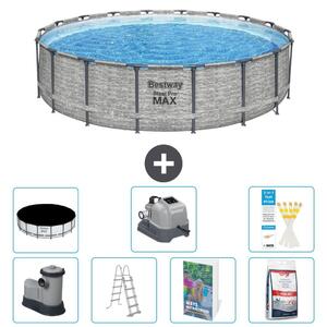 Bestway Steel Pro MAX, piscina in acciaio, forma rotonda - 549x122 cm - composta da 6 parti, modello S649