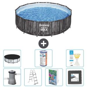 Piscina gonfiabile Bestway Steel Pro MAX, rotonda, 427x107 cm, composta da 6 parti, modello S563