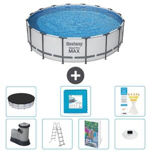 Piscina gonfiabile Bestway Steel Pro MAX, rotonda, 488x122 cm, composta da 6 parti, modello S674