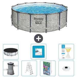 Piscina gonfiabile Bestway Steel Pro MAX, rotonda, 427x122 cm, composta da 6 parti, modello S674