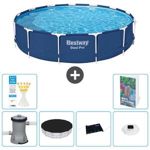 Bestway Steel Pro, piscina in acciaio, rotonda - 396x84 cm - composta da 5 parti, modello S328