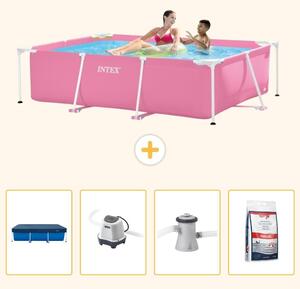 Piscina fuori terra rettangolare - 220x150x60 cm - 5 pezzi - Modello SCB53