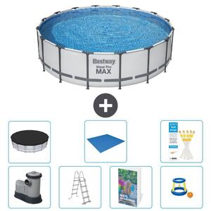 Piscina gonfiabile Bestway Steel Pro MAX, rotonda, 488x122 cm, composta da 6 parti, modello S568