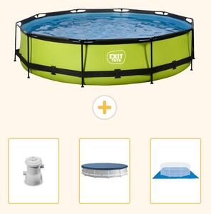 Piscina gonfiabile rettangolare - 360x76 cm - 4 pezzi - Modello SCB88
