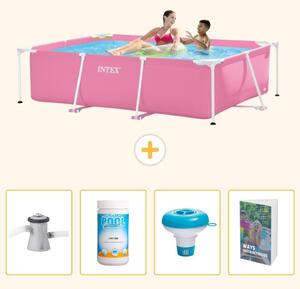 Piscina fuori terra rettangolare - 220x150x60 cm - 5 pezzi - Modello SCB120