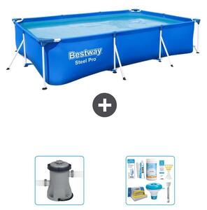 Bestway Steel Pro, piscina rettangolare - 300x201x66 cm - 3 pezzi - Modello S22302
