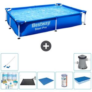 Bestway Steel Pro, piscina rettangolare - 221x150x43 cm - 8 pezzi - Modello S21513