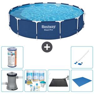 Bestway Steel Pro, piscina in acciaio, rotonda - 396x84 cm - composta da 7 elementi, modello S22110