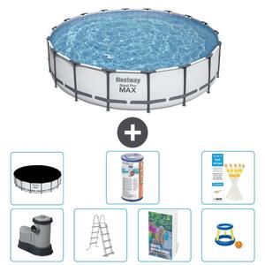 Piscina gonfiabile Bestway Steel Pro MAX, rotonda, 549x122 cm, composta da 6 parti, modello S541