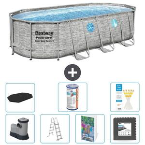 Bestway Power Steel, piscina ovale - 549x274x122 cm - composta da 6 parti, modello S563