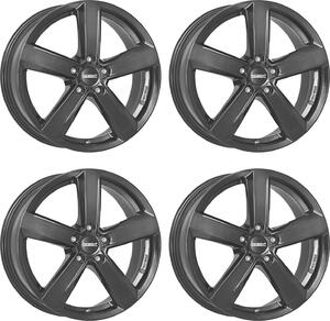 4 cerchi Dezent TU neri 6,5Jx16 5x100 per Skoda Fabia, Kamiq, Octavia, Praktik, Rapid, Roomster e Scala