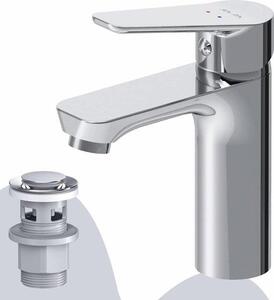 Rubinetto per lavabo facile da installare, bocca da 102 mm, cromato