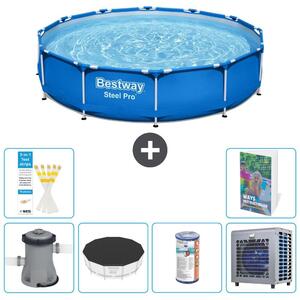 Piscina gonfiabile Bestway Steel Pro, rotonda, dimensioni 366x76 cm, composta da 5 parti, modello S203