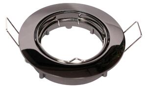 Portafaretto da incasso orientabile tondo Clane in Alluminio nero, diam. 8.2 cm GU10 MAX0W IP23 INSPIRE
