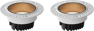 INF 2 Pezzi LED Faretto da Incasso Bianco e Nero 10W, 75mm Foro, 4000K