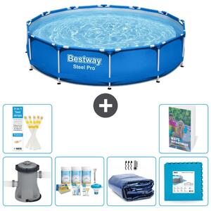 Piscina gonfiabile Bestway Steel Pro, rotonda, dimensioni 366x76 cm, composta da 5 parti, modello S188