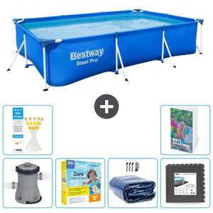 Bestway Steel Pro, piscina rettangolare - 300x201x66 cm - composta da 5 parti, modello S285