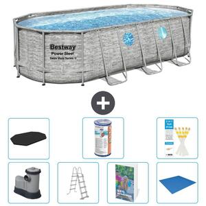 Bestway Power Steel, piscina ovale - 549x274x122 cm - composta da 6 parti, modello S594