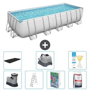 Bestway Power Steel, piscina rettangolare - 640x274x132 cm - composta da 6 parti, modello S649