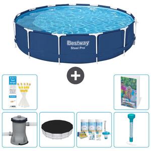 Piscina gonfiabile Bestway Steel Pro, rotonda, dimensioni 396x84 cm, composta da 5 parti, modello S226