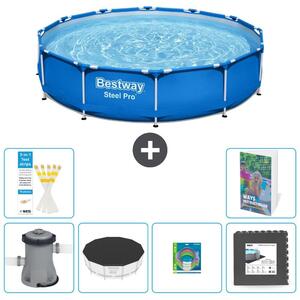 Bestway Steel Pro, piscina in acciaio, rotonda - 366x76 cm - composta da 5 parti, modello S317
