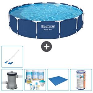 Piscina gonfiabile Bestway Steel Pro, rotonda, dimensioni 396x84 cm, composta da 6 parti, modello S22113