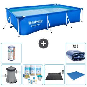 Bestway Steel Pro, piscina rettangolare - 300x201x66 cm - 7 pezzi - Modello S21570