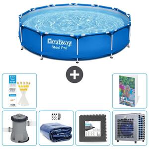 Piscina gonfiabile Bestway Steel Pro, rotonda, dimensioni 366x76 cm, composta da 5 parti, modello S190