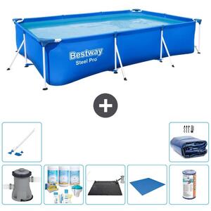 Bestway Steel Pro, piscina rettangolare - 300x201x66 cm - 8 pezzi - Modello S21569