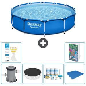 Bestway Steel Pro, piscina in acciaio, forma rotonda - 366x76 cm - composta da 5 parti, modello S251