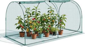 Tenda protettiva per piante - Serra con rete protettiva per piante per aiuole rialzate - 248,9 x 120 x 120 cm - Con porta con cerniera - Resistente al vento - Per giardino e terrazza