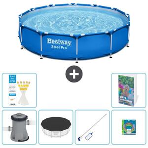 Bestway Steel Pro, piscina in acciaio, rotonda - 366x76 cm - composta da 5 parti, modello S299