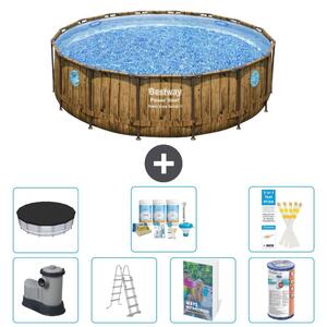 Bestway Power Steel, piscina rotonda - 488x122 cm - composta da 6 parti, modello S556