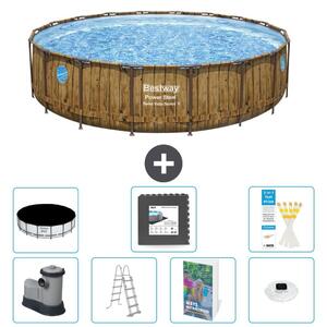 Bestway Power Steel, piscina rotonda - 549x122 cm - composta da 6 parti, modello S608