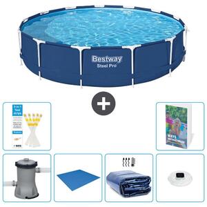 Piscina gonfiabile Bestway Steel Pro, rotonda, dimensioni 396x84 cm, composta da 5 parti, modello S272