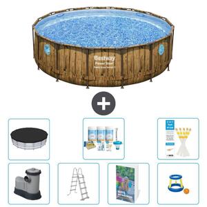Bestway Power Steel, piscina rotonda - 488x122 cm - composta da 6 parti, modello S548