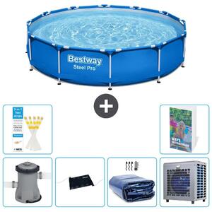 Piscina gonfiabile Bestway Steel Pro, rotonda, dimensioni 366x76 cm, composta da 5 parti, modello S216