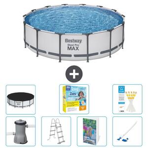 Bestway Steel Pro MAX, piscina in acciaio, forma rotonda - 427x122 cm - composta da 6 parti, modello S544