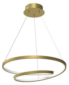 Lampada a sospensione a LED LUCERO oro-bianca 48W, luce bianca neutra 2400 lm, metallo, dimensioni: 90x50x50 cm, IP20, Milagro