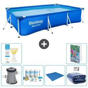 Bestway Steel Pro, piscina rettangolare - 300x201x66 cm - composta da 5 parti, modello S289