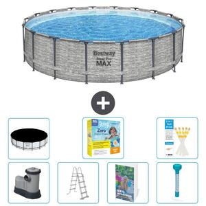 Piscina gonfiabile Bestway Steel Pro MAX, rotonda, 549x122 cm, composta da 6 parti, modello S532