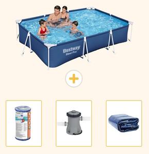 Bestway Steel Pro, piscina rettangolare - 300x201x66 cm - 4 pezzi - Modello S22297
