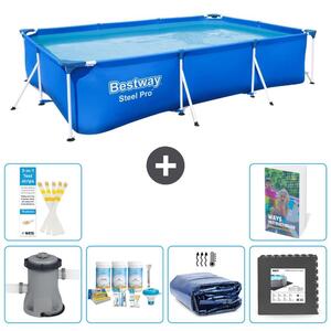 Bestway Steel Pro, piscina rettangolare - 300x201x66 cm - composta da 5 parti, modello S233