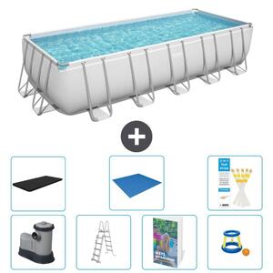 Bestway Power Steel, piscina rettangolare - 640x274x132 cm - composta da 6 parti, modello S568