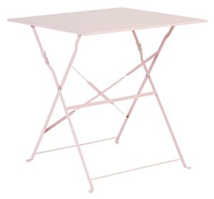 Tavolino da esterno Flora NATERIAL struttura e superficie in acciaio rosa per 2 persone 70x70cm