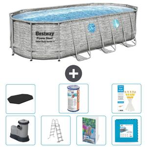 Bestway Power Steel, piscina ovale - 549x274x122 cm - composta da 6 parti, modello S602