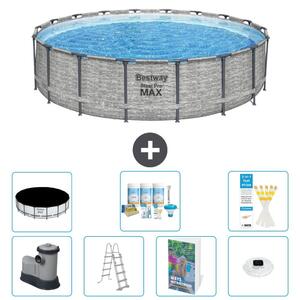 Piscina gonfiabile Bestway Steel Pro MAX, rotonda, 549x122 cm, composta da 6 parti, modello S576