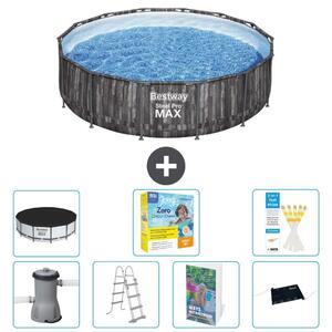 Piscina gonfiabile Bestway Steel Pro MAX, rotonda, 427x107 cm, composta da 6 parti, modello S582